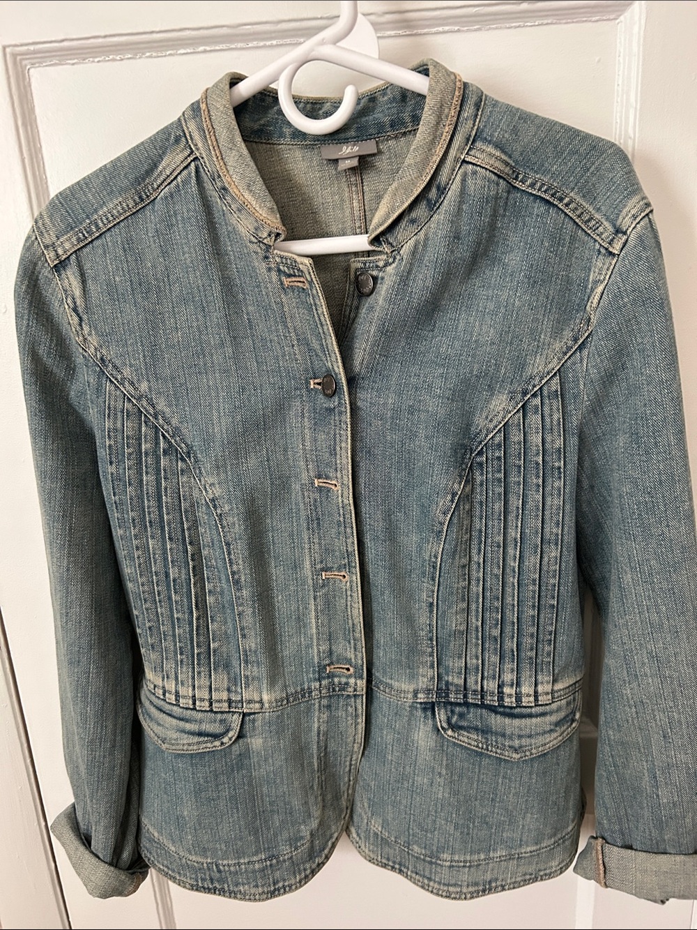 J. Jill Blue Denim Button-Front Jacket